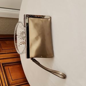 Calvin Klein Mettalic Smooth Leather Wristlet